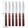 6/10Pcs flatware Set Natural Wood Handle Steak Knives Cutlery Stainless Steel Dinner Knife Dinnerware Kitchen Silverware Set