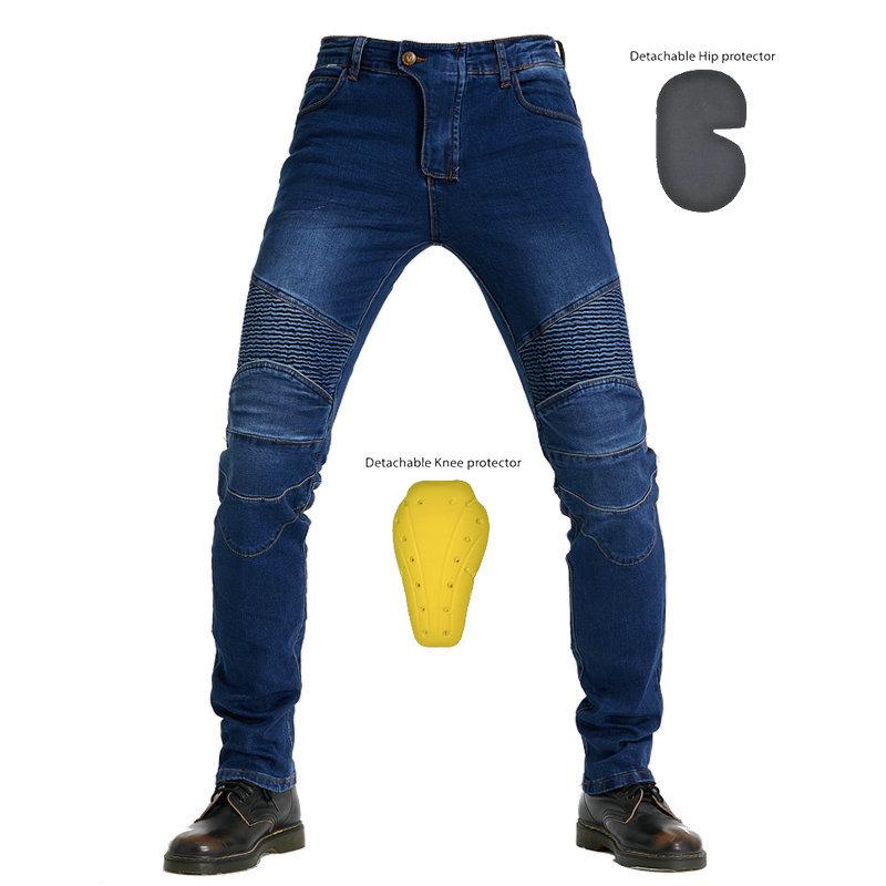 Men's Retro Stretch Motorcycle Jeans – Fall-Proof, Straight-Leg Riding Pants