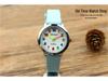 Popular Kids' Cartoon Quartz Watch with Colorful Numbers and Leather Strap for Elementary School Boys and Girls