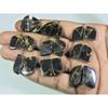 105Cts. Natural Black Copper Tourquise Fancy Cabochon Matched Pair 9Pair Lot A-145