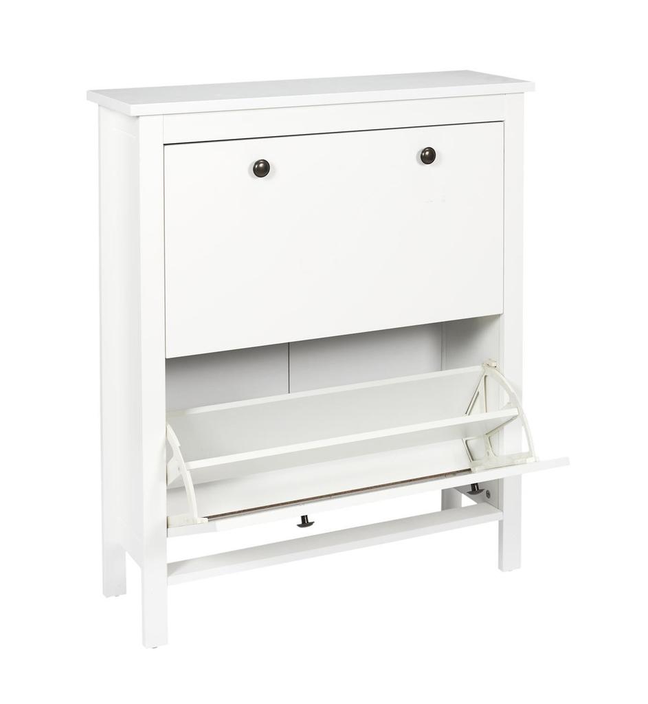 Meubl white NARROW SHOE CABINET for the hall MADE OF MDF