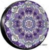 Circle Mandala Flower Spare Tire Cover Trailer Truck Camper Boho Tire Cover Waterproof Wheel Protectors for Camping Outdoor