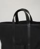 Nano Universe NJCLUB Men's Canvas and Leather Tote Bag F 010 Black 668-5232212