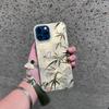 Butterfly Green Bamboo for IPhone16 Simple 15PRO/13 Mobile Phone Case for Apple 14promax New 12
