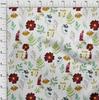 oneOone Cotton Poplin Brown Fabric Floral Watercolor Sewing Craft Projects Fabric Prints By Yard 42 Inch