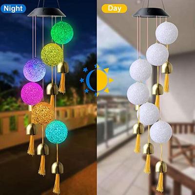 Solar Outdoor Hummingbird Wind Chime Light