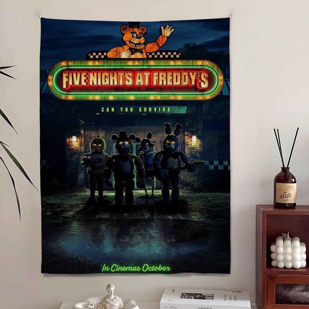 Five Nights At Freddys Horror Tapestry Decor For Bedroom Bar Garden Outdoor Festival Background Art Banner Wall Hanging