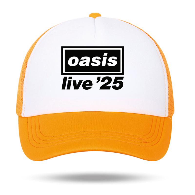 OAsis Printed Mesh Summer Baseball Cap Men Women Party Music Outdoor Fashion Gorros  Sports Breathable Outdoor Sports  Hat