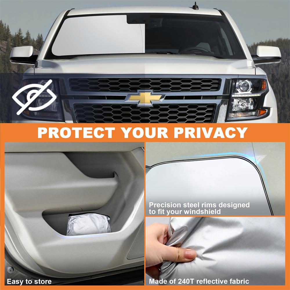 For Chevy Tahoe 2015 2016 2017 2018 2019 2020 Car Windshield Sun Shade Reflective UV Shield Cover Visor Protect Car Accessories