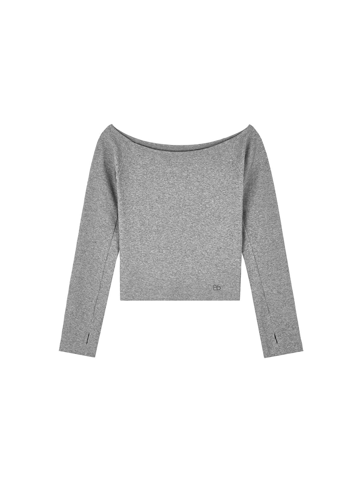 Футболка с открытыми плечами B-Flat Benetton (Светло-серый) S