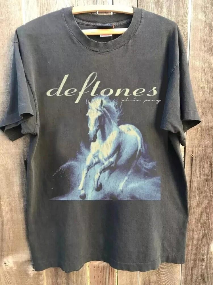 Deftones WHITE PONY Vintage Style Unisex Charcoal T-Shirt Tops Tees Men's Women's S-4XL