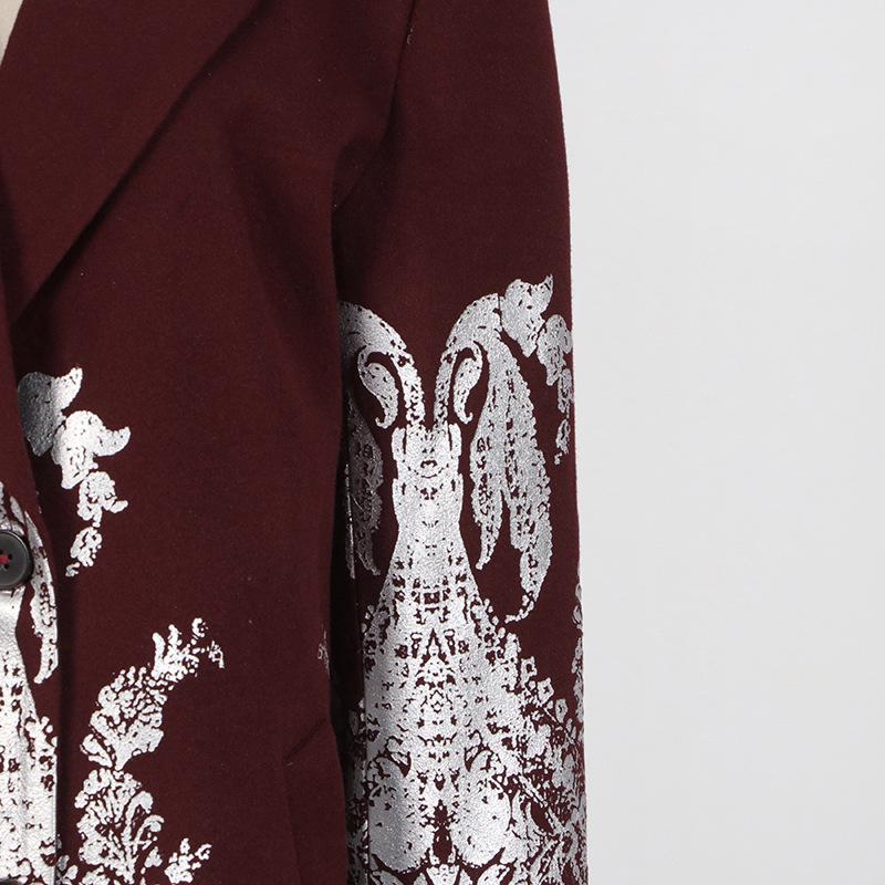 2026 Spring Stylish Printed Women's Suit Jacket - European American Commuting Style