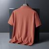 New Men's Clothing for Young and Middle-aged People Containing Mulberry Silk Short-sleeved T-shirt Thin Ice Silk Casual Simple Versatile T-shirt