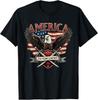 Retro USA 250 Years United Bald Eagle Patriotic Flag Graphic T-Shirt Unisex T-Shirt