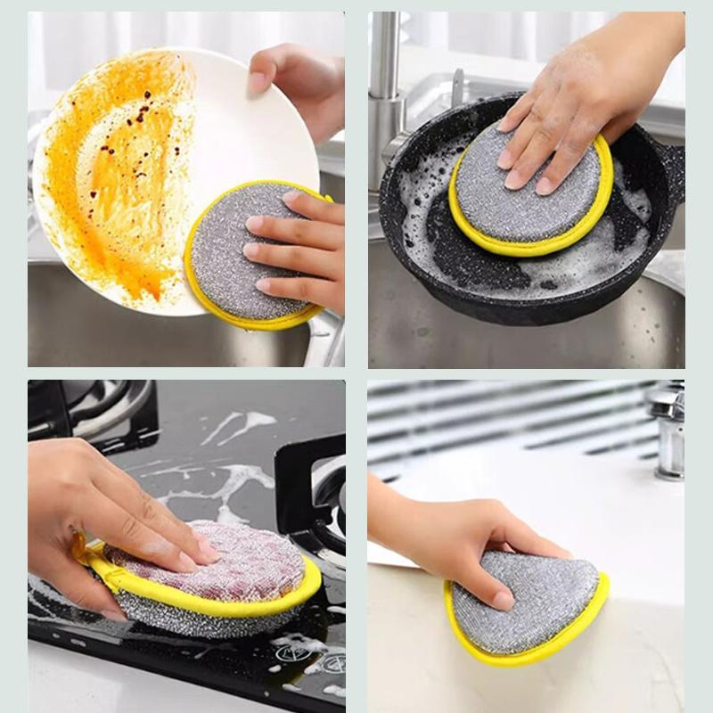 3-10pcs Double Side Dishwashing Sponge Reusable Washable Sponges Dish Washing Brush Household Cleaning Kitchen Clean Tools