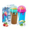 Slush Cup Maker, Large Slush Cup 550ml, Double Layer Silicone Slush Cup Making Squeeze Cup, Quick Freeze Magic Slush Cup, DIY Slush Cup