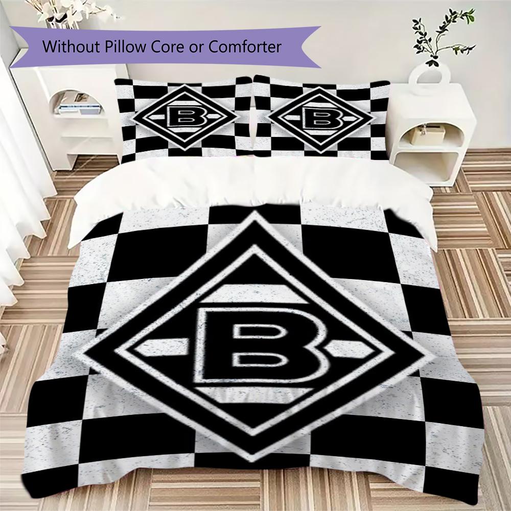 Borussia Pattern Bedding uilt Set uilt Cover Pillowcase Home Decoration Birthday Gift (1 * duvet cover + 2 * pillowcase without core)19