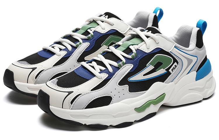 Men's Sneakers FILA Y2K Lace Up Low top Casual Shoes Men's White Black Lotus Gray