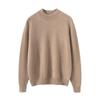 Women's 100% Cashmere Pullover Sweater, Half-High Collar, Long Sleeve, Thick Knit, Autumn/Winter Style.