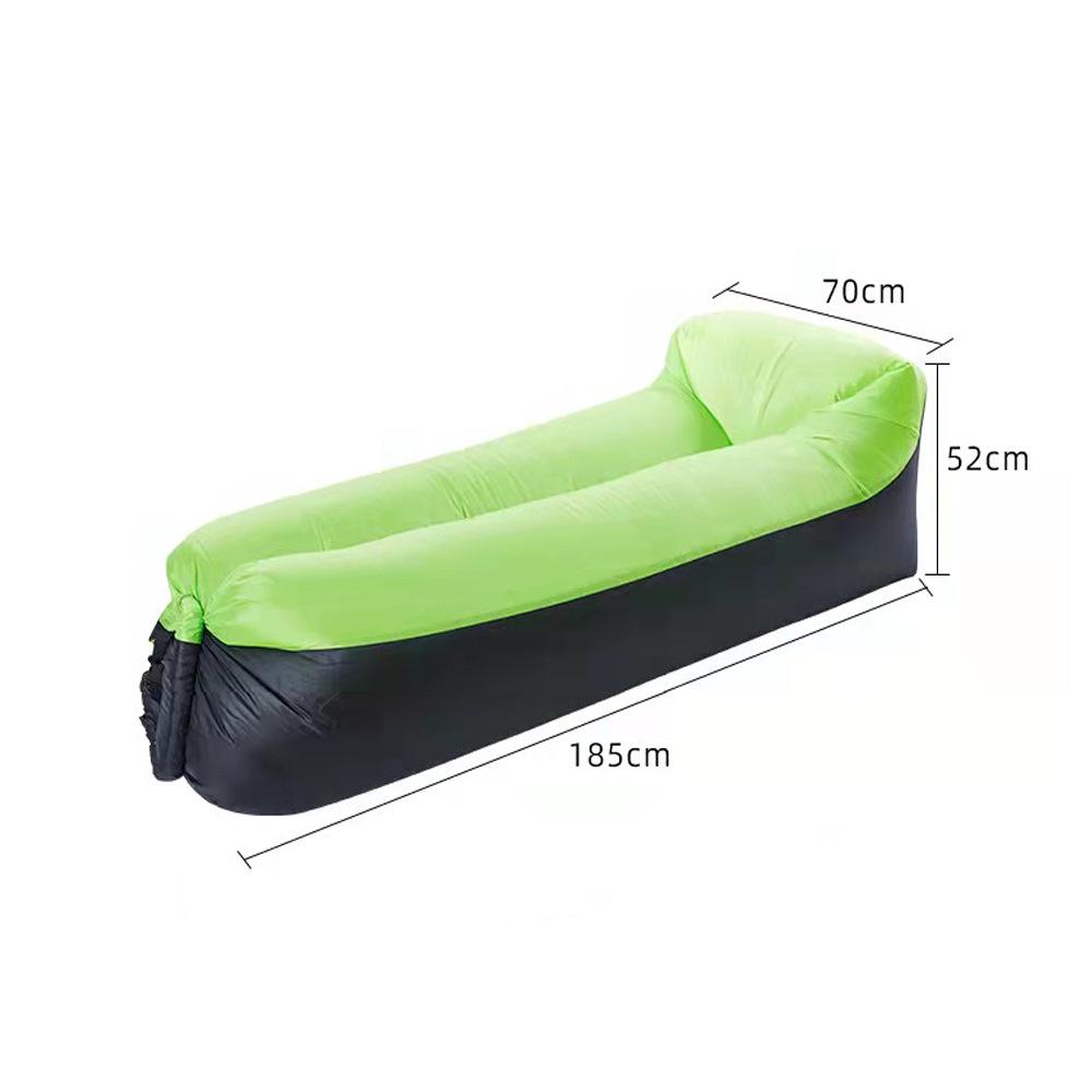 Pillow-Shaped Inflatable Outdoor Recliner - Portable Single Air Mattress for Camping & Festivals