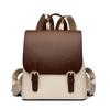 Backpack Backpack Female College Style School Bag College Student Vintage Commuter Simple Soft Leather Backpack Large Capacity