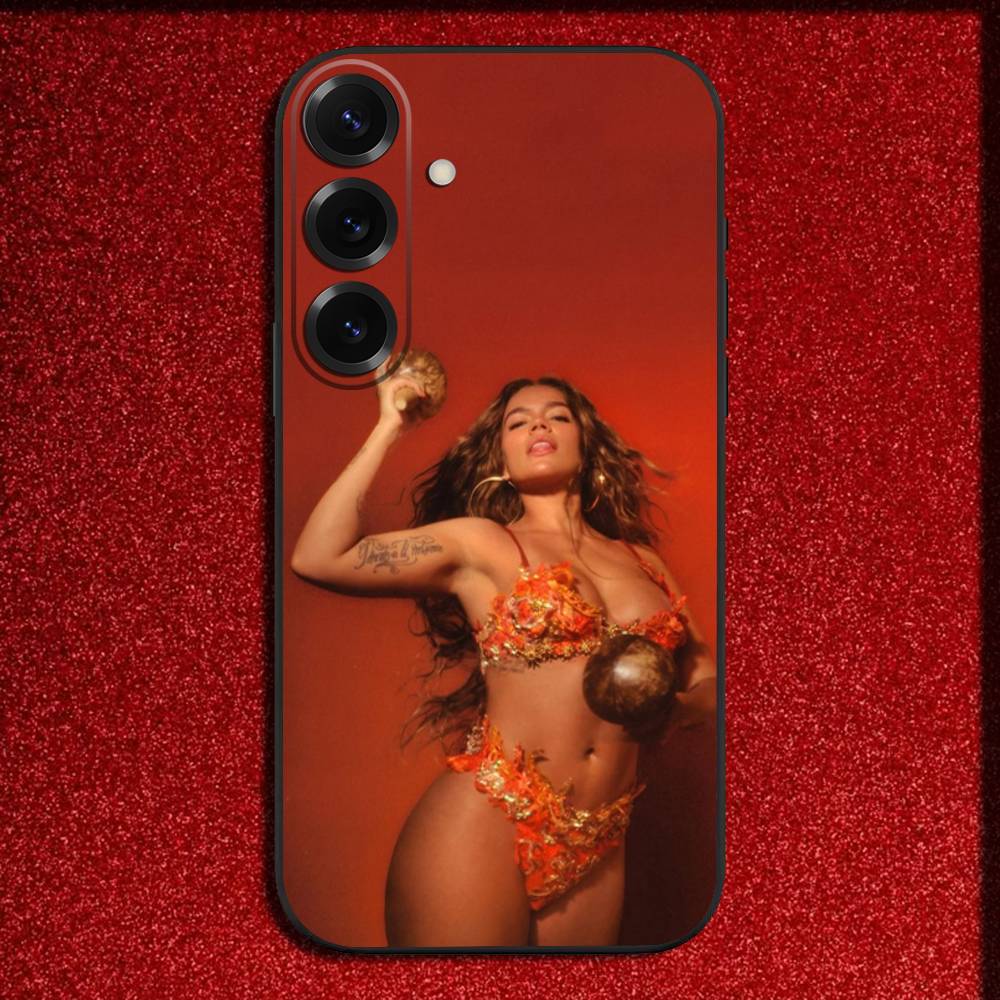 Singer K-Karol G Tropicoqueta Phone Case For Samsung S25,S24,S21,S22,S23,S30,Ultra,S20,Plus,Fe,Lite,5G Black Cover