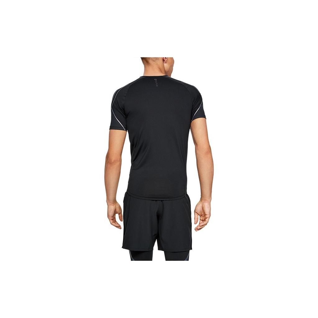 Under Armour UA Rush Crew Neck Training Compressie Shirt Heren tops Zwart 1345196-001