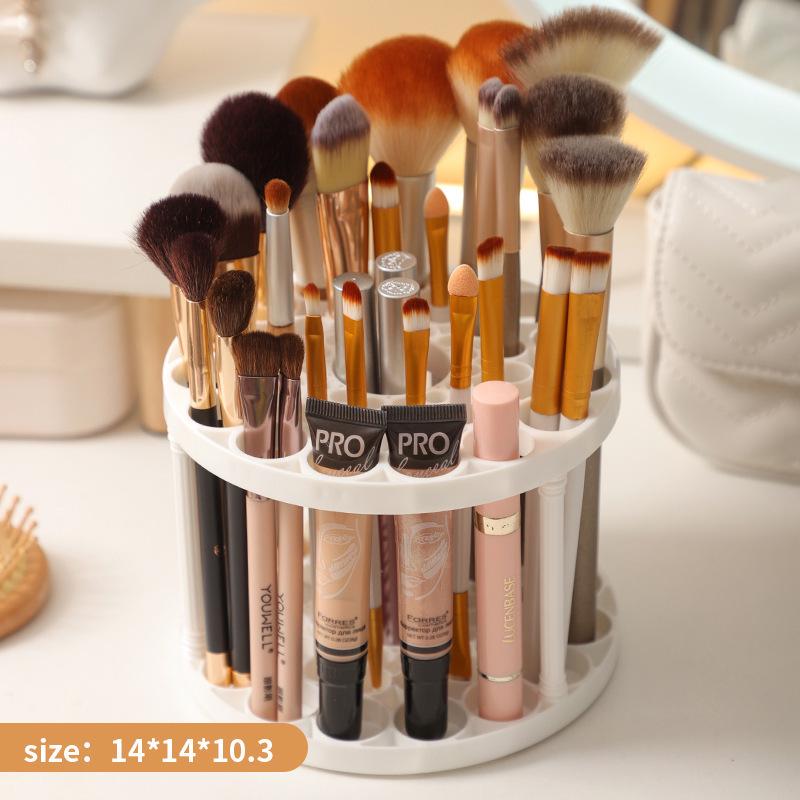 Multifunctional Makeup Brush and Pencil Holder: Desktop Storage Rack with 45 Slots