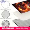 3D Charizard Fire Background Print Non-slip Doormat, Soft Absorbent Floor Rug for Home Decor