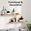 2 Pezzi Mensole Galleggianti per Parete Legno Naturale 40cm Robusti Organizer per la Conservazione Marrone Chiaro Facili da Montare Decorazioni per la Casa