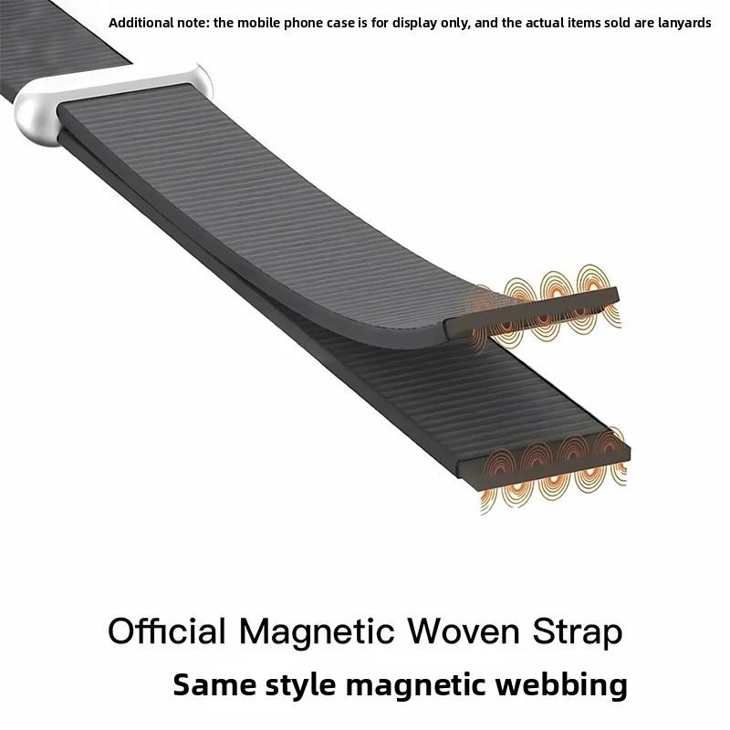 Prémiový magnetický pletený popruh pro originální iPhone 17 Pro Max 17 Air Phone crossbody šňůrka proti ztrátě Apple popruh