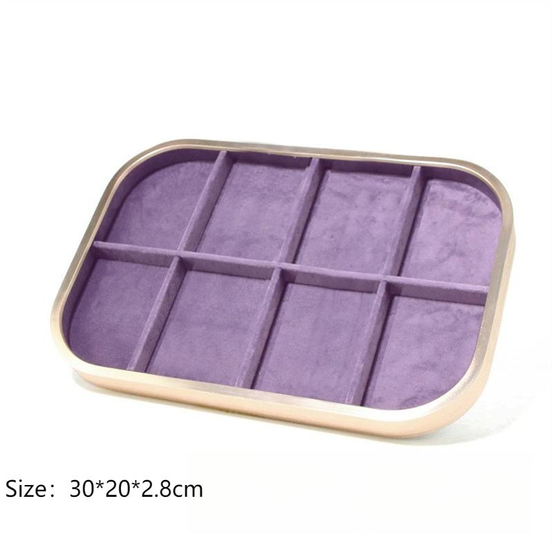 Bracelet Jewelry Display Tray Rings Earrings Organizer Pallet Jewellery Counter Showcase Salver Necklace Ornament Storage Case