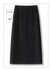 Minigonna Nera con Paillettes da Donna 2025 - Flanella di Lana Slimming High-End a Portafoglio Bodycon per Autunno/Inverno