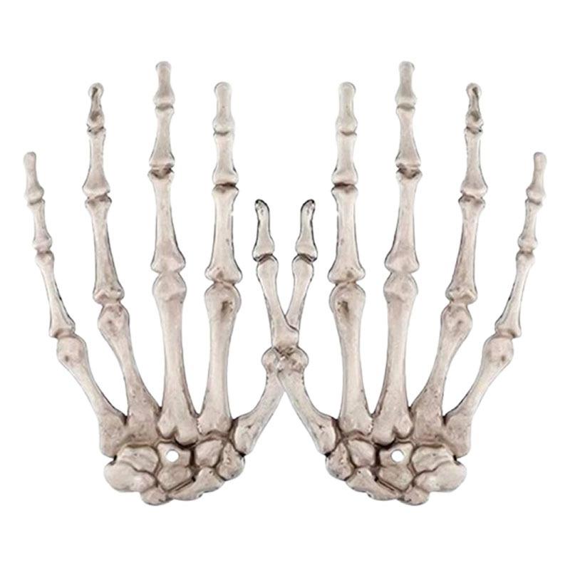 Realistic Plastic Skeleton Hands Life Severed Design Halloween Props for Haunted House Scene Party Horror Decoration Accessories