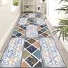 Light Luxury Style Long Carpet Household Absorbent Non-slip Floor Mat Dirt Resistant Geometric Floor Mat Decoration