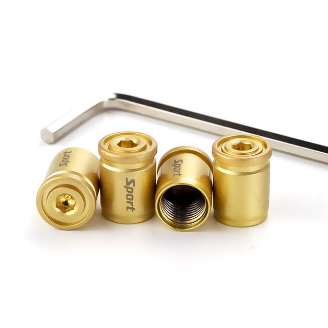 1 Satz Auto Styling Zinklegierung Diebstahlschutz Sportwagen Reifenventilkappen Radreifen Reifenventilschaft Luftkappe Luftdichte Abdeckungen