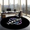 Kpop Demon Hunters (19) Round Office Rug Decorative Floor Rug for Office Bedroom Living Room and Home Space
