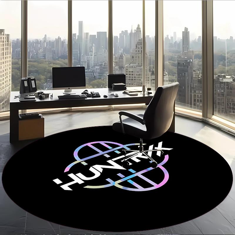 Kpop Demon Hunters (19) Round Office Rug Decorative Floor Rug for Office Bedroom Living Room and Home Space