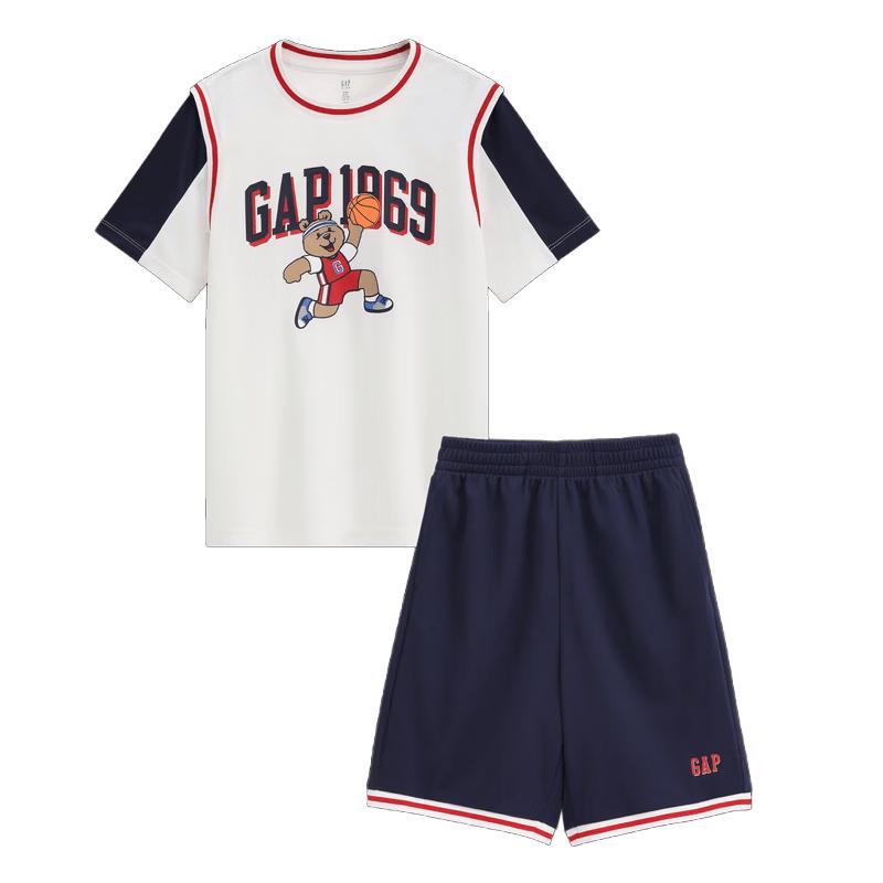 GAP Boys Quick-Dry Logo Print Short Sleeve Set 160/76