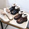 Girl Winter Boots Sweet Chic Children Platform Ankle Boots Elegant Bowknot Versatile Kids Fashion Cotton Boots New Solid Color