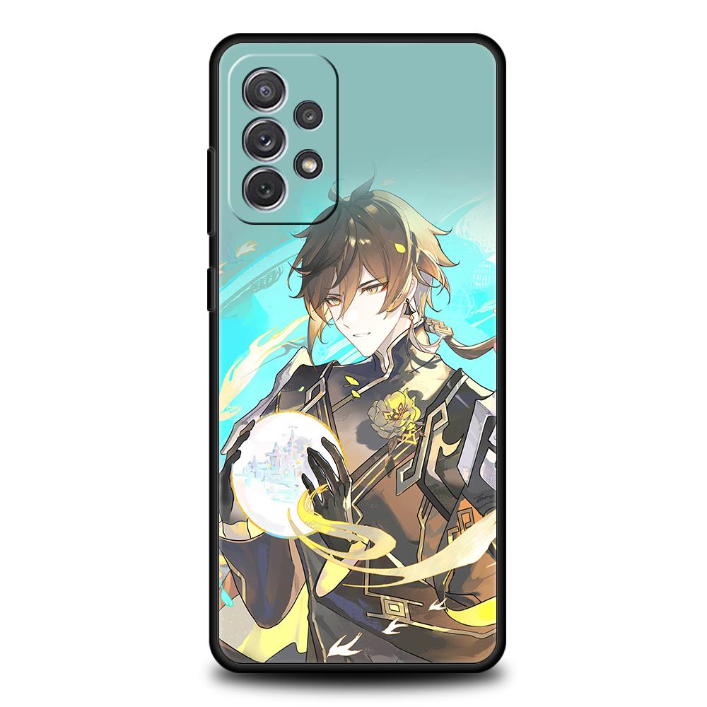 Genshin Impact Baizhu Hülle für Samsung A24 A12 A14 A32 A50 A70 A20E A20S A10 A10S A22 A30 A40 A34 A54 A42 A52 5G A02S A04s Hülle