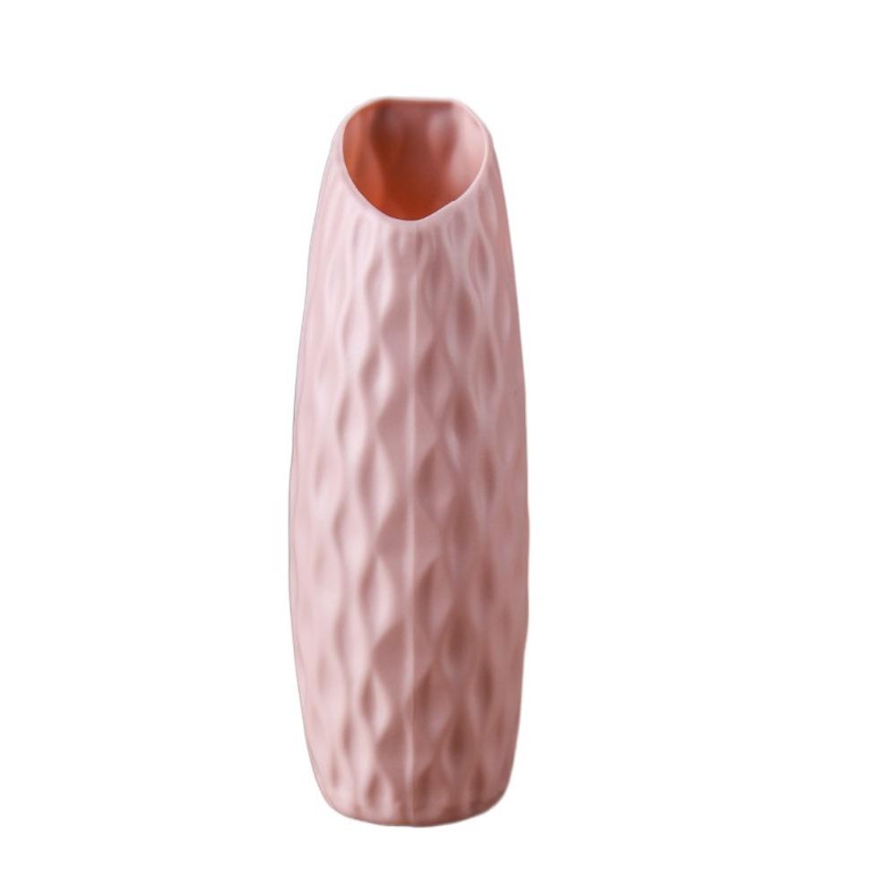Plastic Nordic Style Vase Imitation Ceramic Desktop Ornament Flower Pot Decoration  Living Room