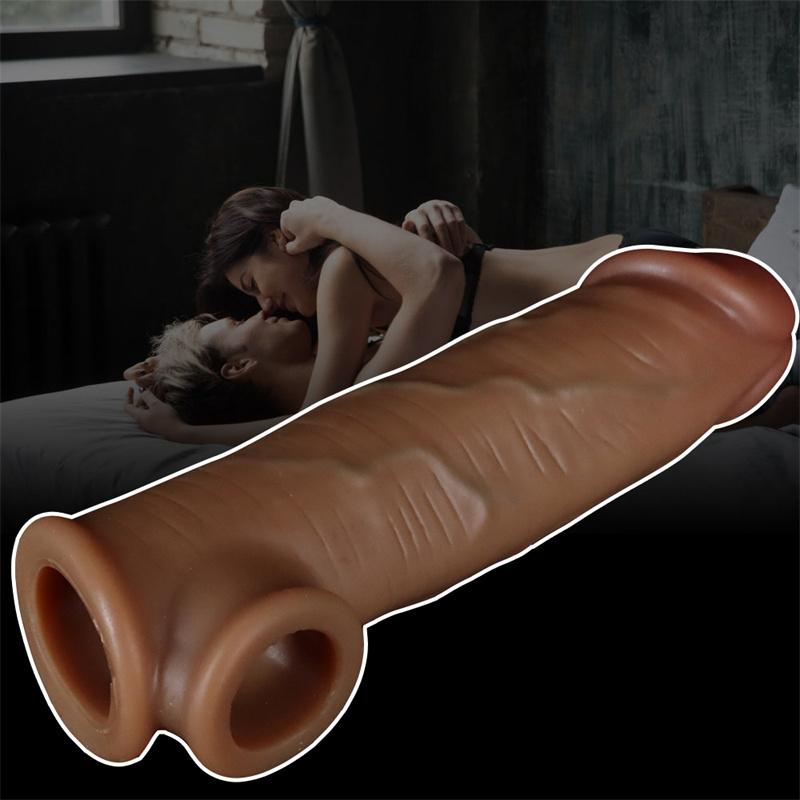Mace Male Condom Glans Penis Lengthened and Bold Sex Toys Extended Growth Cover Thick Appliances