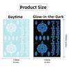 Wedding Tool Luminous Henna Tattoo Sticker White Body Art Sticker Lace Temporary Tattoo  Girls