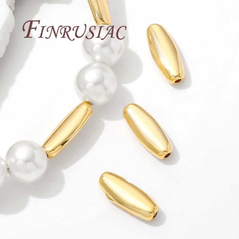 5mm*13mm Rice Shape Beads 18K Gold Plated Beads Separators,Bracelets Accessories,DIY Jewelry Making Supplies,Metal Beads