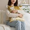 Cute Velvet Sofa Pillow Cover Luxury Decorative Cushion Cover Soft with Bow Embroidery Throw Pillowcover Bedroom