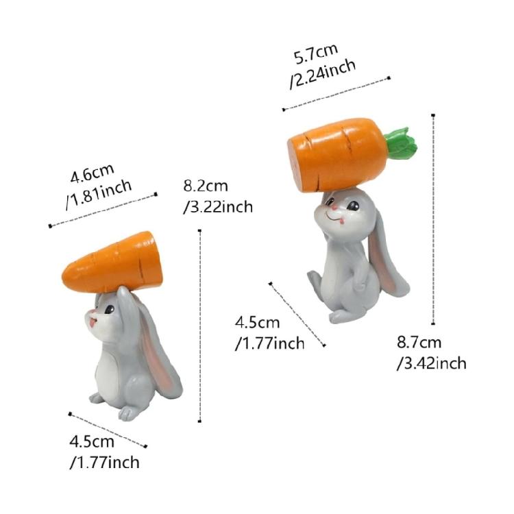 Resin Rabbit Figurines Spring Rabbit Statues Sculptures Collectible Figurines for Home,Bedroom,Living Room,Cabinets