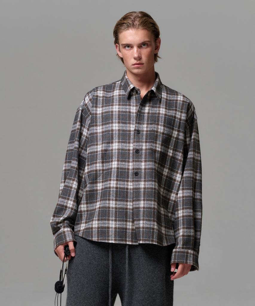 ERA Unisex Vintage Check Shirt - Gray