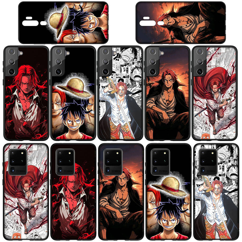 Phone Case for iPhone 17 15 16 Plus Redmi Note 14 12 11 13 Pro Max Huawei P30 P20 Lite OPPO A60 A40 A80 A38 A54 Shanks One Pieces Luffy Red Hair Cover