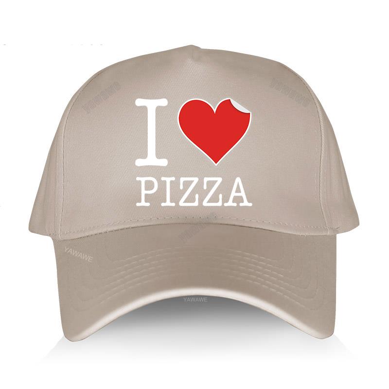 Gorąca sprzedaż męska letnia czapka z daszkiem czarna bawełniana regulowana czapka w stylu casual kocham pizzę LOGO unisex fajne czapki chłopięce na świeżym powietrzu